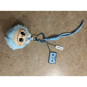 Sanrio Character Blue Heart Key Chain With Record Charm